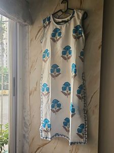 Printed sharara Pants and white combination set