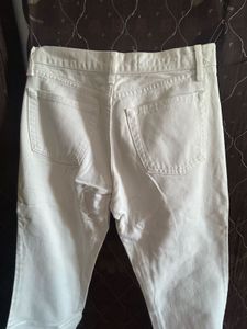 White Bootcut Jeans