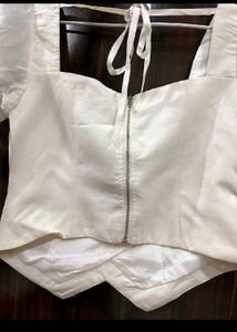 White Puff Sleeve Top