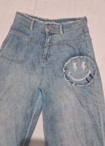 Patch Work Wide Leg Jean 🤍🧚