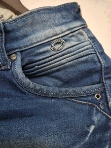 Acid Wash Blue Ray Denim Jeans