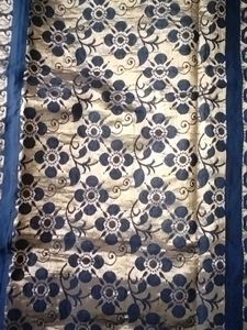 Elegant Navy &amp; Gold Saree