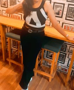 Back And White Crop Top