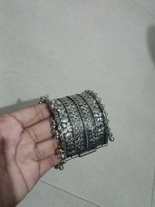 Oxidized Silver Bangle