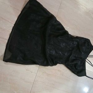 Black Metallic Mini Dress