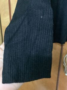 Black High Neck Fitted Sweater