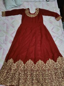 Elegant Maroon Ethnic Gown