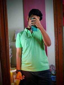 Green Polo T-shirt For Men (With Collar) 👚