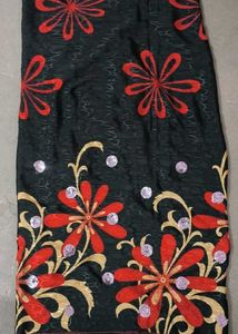 Black Floral sequin Saree 🖤