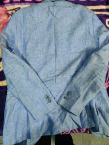 Van Heusen orignal Stylish Blue Linen Blazer