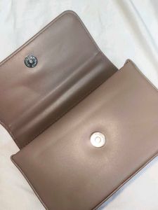 Beige Chain Crossbody Bag