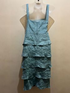 Aqua Layered Pinteresty Look One Piece Dress