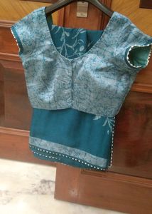 BLUE SAREE FOR LADIES