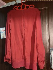Red Long Sleeve Top