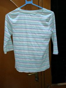Striped 3/4 Sleeve Top