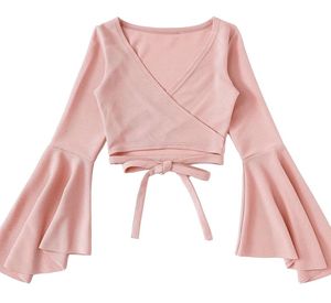 Pink Wrap Crop Top