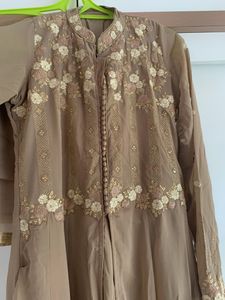 Festive/wedding Wear 3 Piece Floor Length Gown