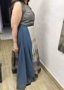 Unique Color Block Maxi Dress