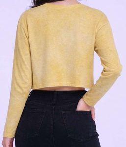 Yellow Crop Top - Trendy &amp; Chic