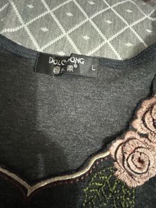 Floral Embroidered Long Sleeve Top