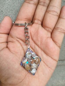 Seashell Resin Keychain