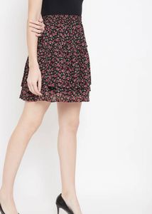 Floral Print Mini Skirt with brand tag