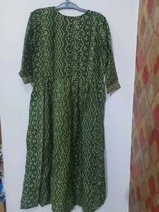 Green Coloured Embroidered Suit Set With Dupatta