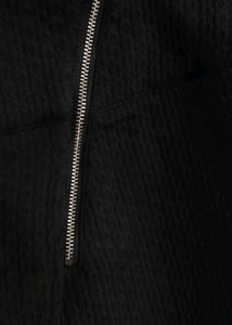 French Black Mini Skirt with Zipper Detail