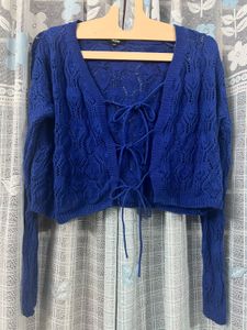 Blue Knit Cardigan