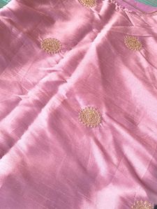 Lavender Embroidered Satin Kurta