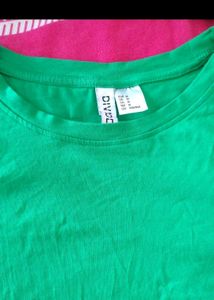 Green H&amp;M Basic T-Shirt