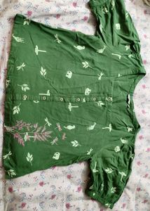 Printed Square Neck Top