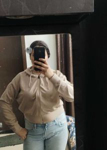 H&amp;M crop zip up hoodie