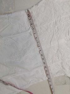 White Short Chikankari Kurti