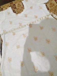 Like New White Suit With Salwar