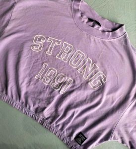Purple Graphic Sweatshirt