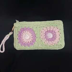 Crochet Flower Zipper Pouch 🌸✨