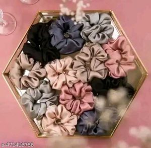 Pack Of 3 Satin Scrunchie Collection
