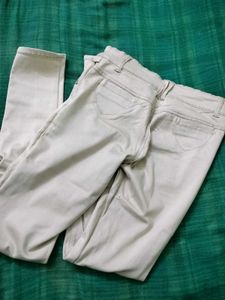 Cream Shine  High Waist Skinny Fit Jeans