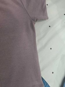 Lavendar/Pink High Neck Roadster Top For Women