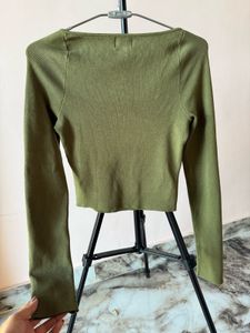 H&amp;M Square Neck Woolen Top/Size-S