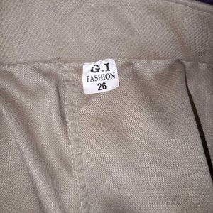 Tan Wide Leg Trousers