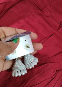 White Jhumka