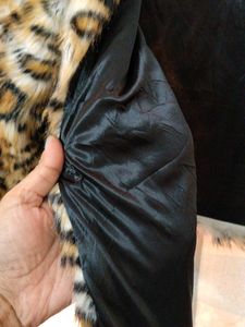 Kids Faux Fur Leopard Print Jacket