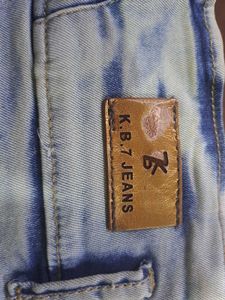 Ribbed Shorts- Blue Denim
