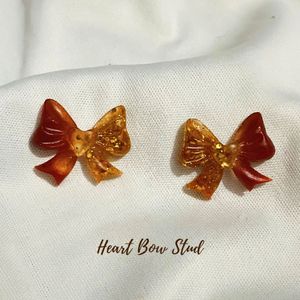 Heart Bow Stud