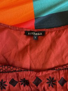 Elegant Maroon Embroidered Dress