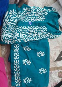 Handwork Teal Kurta
