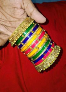 Colorful Beaded Indian Bangles
