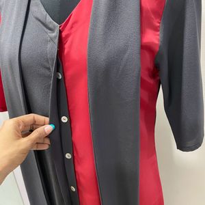 Colour Block Deaigner Shirt Dress